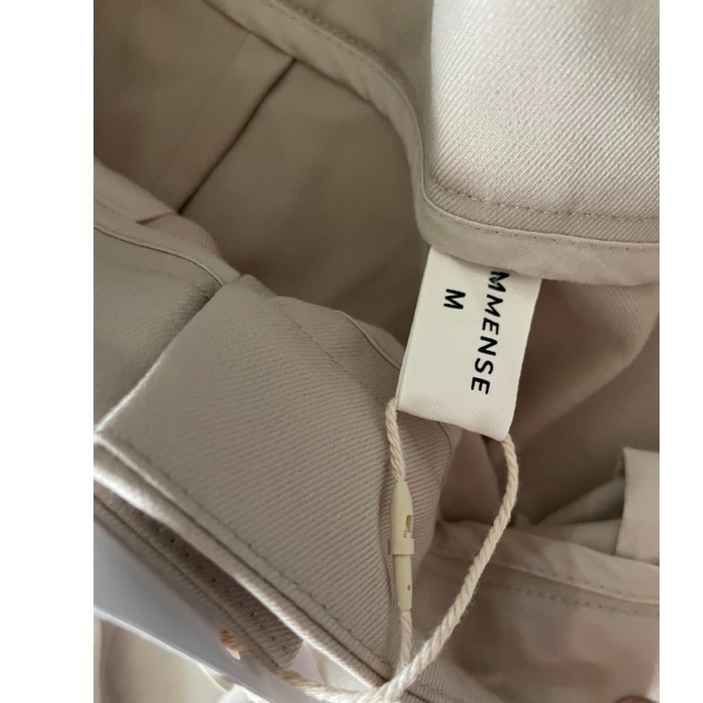 Commense Women's Solid Neutral Beige Wide Leg Pants Without Belt ‎ Size Medium - Picture 3 of 6